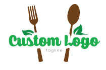 wooden spoon and fork with typography logo