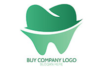 the green bifurcated tooth eco logo