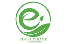 letter e tree branch logo