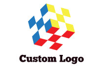 abstract rubiks cube logo