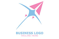 abstract bird, kites and paper plane logo