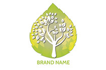 plant and leaf flame logo