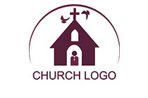 burgundy colour church logo