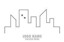 city skyline minimal logo