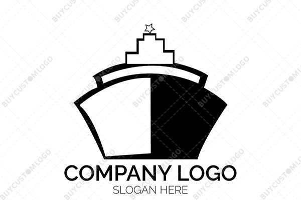 black podium funnel ship logo