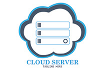 abstract cloud and server machines logo