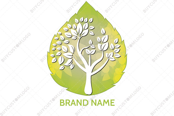 plant and leaf flame logo