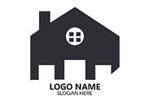 minimalistic warehouse black logo