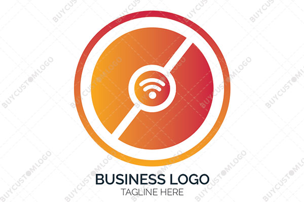 An Abstract of a Circle within it a Wifi Icon Logo
