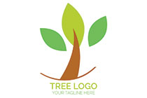 minimal style tree mascot logo