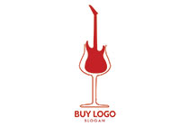 A Guitar within a Wine Glass Logo