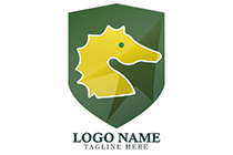 seahorse shield badge logo