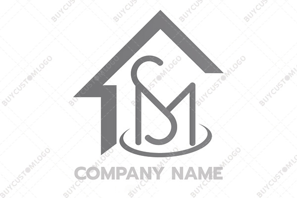 s and m typography hut logo