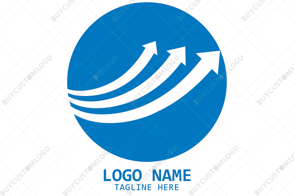 growth arrows in a seal logo