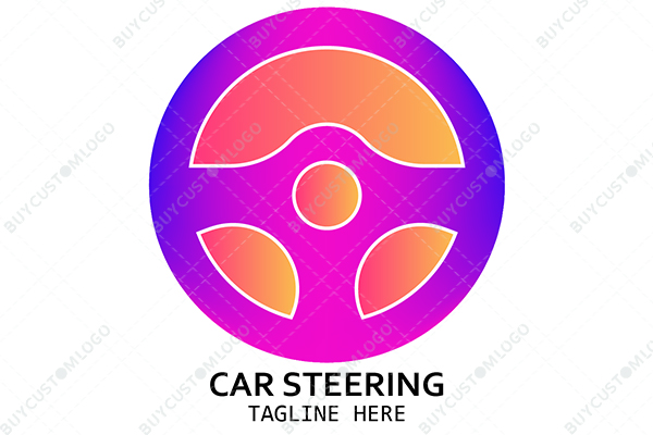 car steering vibrant seal logo