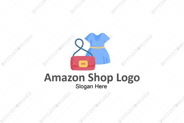 minimalistic frock and purse logo