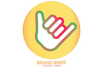 shaka hand gesture logo