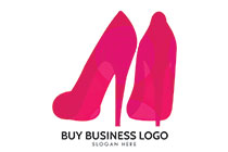 Abstract of a Two Silhouette Shoes Logo