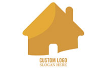 sand themed minimalistic hut logo