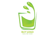 Splashing Drink in a Glass Logo