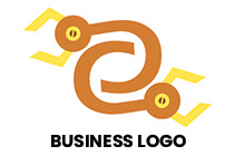 minimalistic mechanical arms logo 