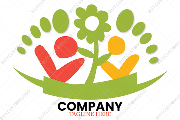 flower and kids logo