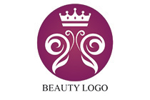 butterfly and crown logo