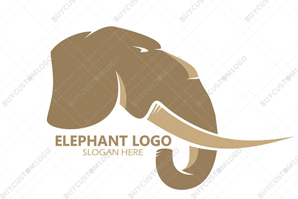 muscular arm angry elephant logo