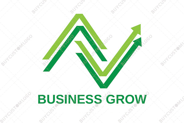 financial growth arrows hut logo