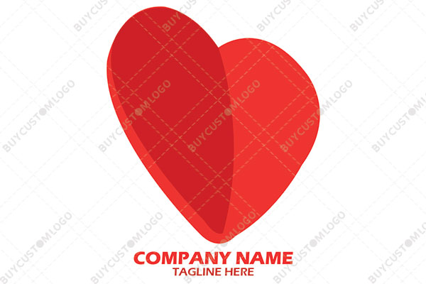 two sides heart logo