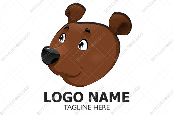 happy and lively bear logo