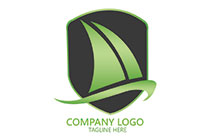 sailing boat shield logo
