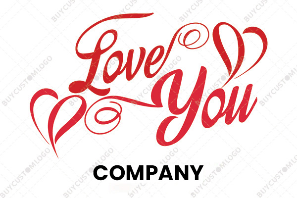 Love You typographic logo