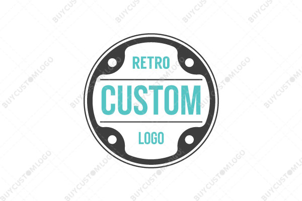 abstract gasket with typography logo