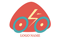 cyclist energetic mascot logo