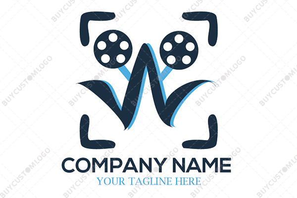 film roll mascot logo