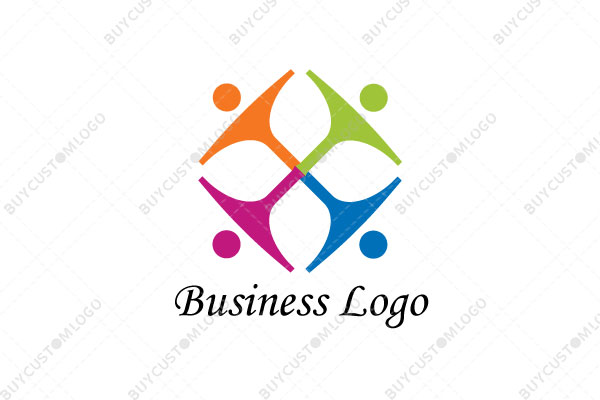 abstract persons magic cube logo