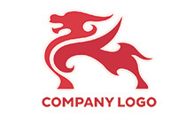 Flame lion logo design