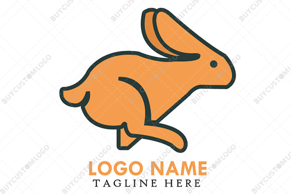bouncing bunny silhouette logo
