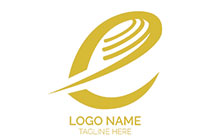 letter e globe style logo
