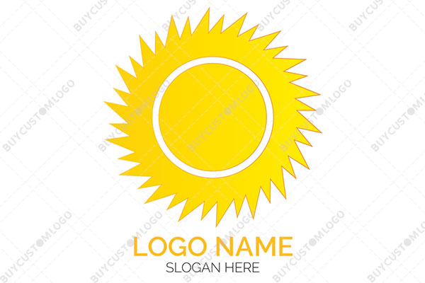 sun with sharp rays logo