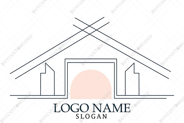 parking entrance buildings logo