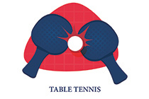 table tennis racket and ball logo