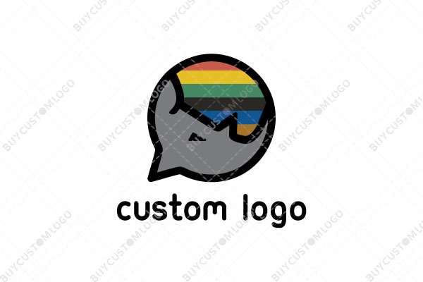 abstract rhinoceros ball logo