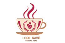 beautiful coffee cup logo