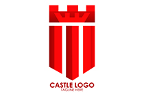 castle pillars cloud shield logo