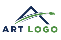 Hill and paintbrush logo