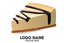 cheesecake with chocolate topping logo