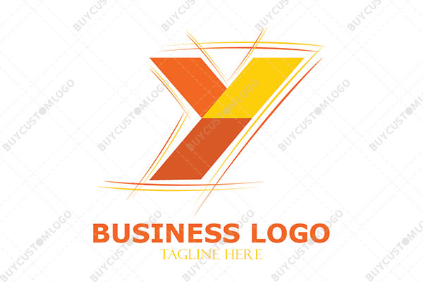 letter y direction arrows logo