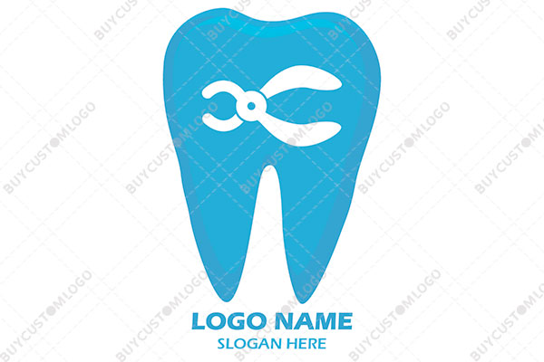 tooth with extraction forceps logo